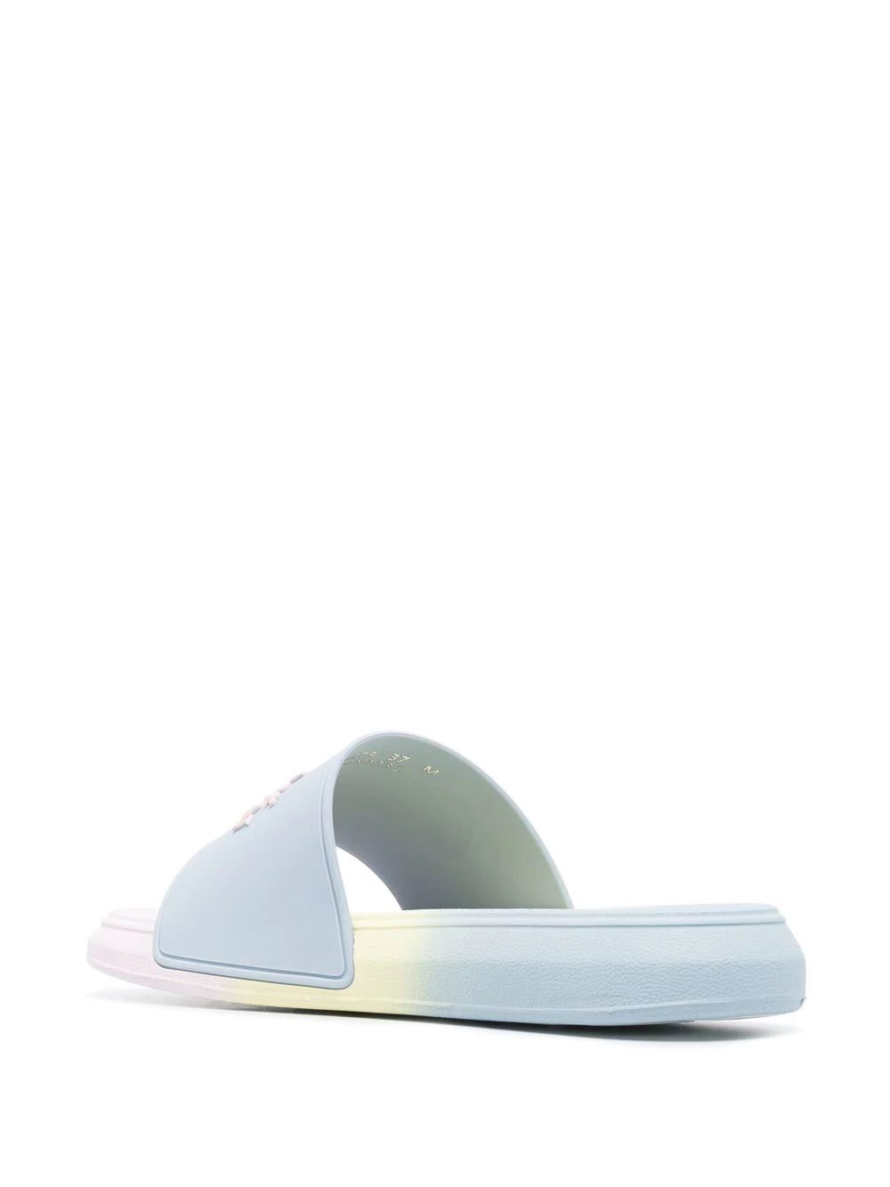 Alexander McQueen logo-patch open-toe slides - Image 3