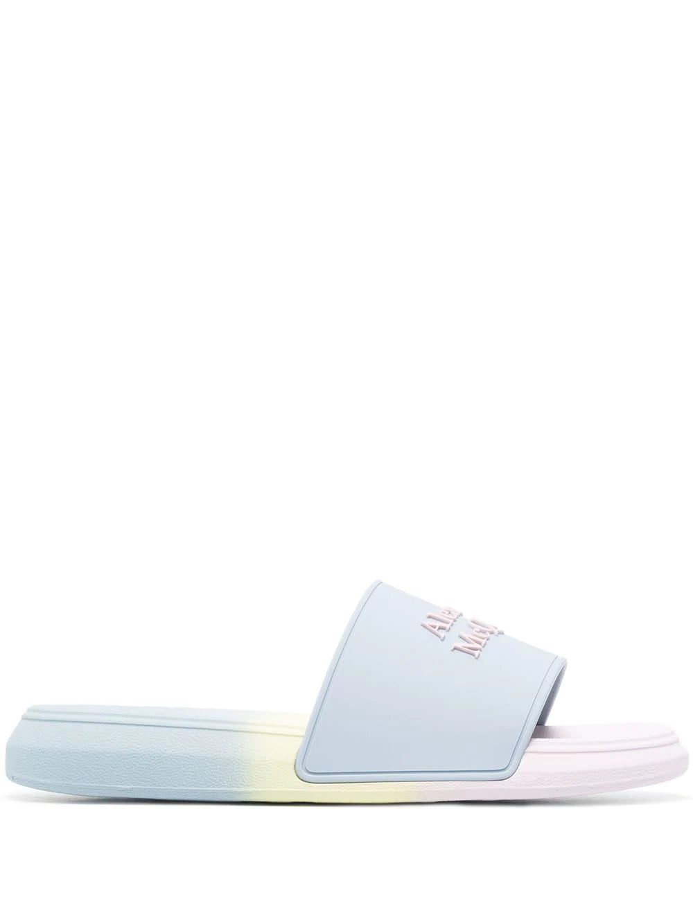 Alexander McQueen logo-patch open-toe slides