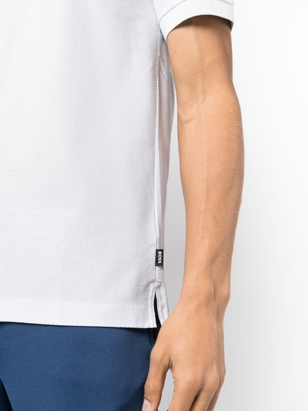 BOSS zip-up piqué polo shirt - Image 4