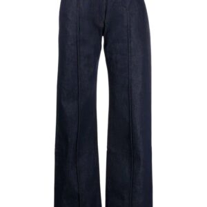 Jacquemus  logo-embroidered wide-leg jeans