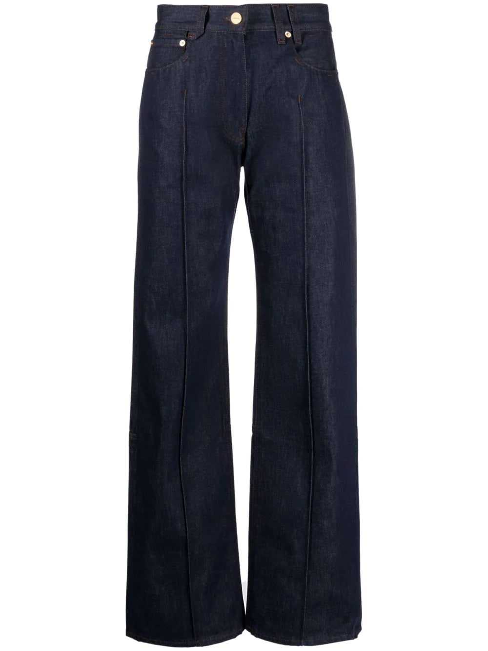 Jacquemus logo-embroidered wide-leg jeans