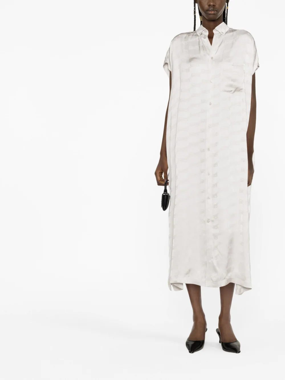 Balenciaga Raw-cut monogram midi dress - Image 2