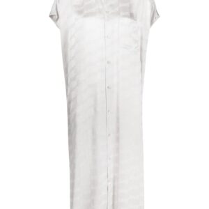 Balenciaga  Raw-cut monogram midi dress
