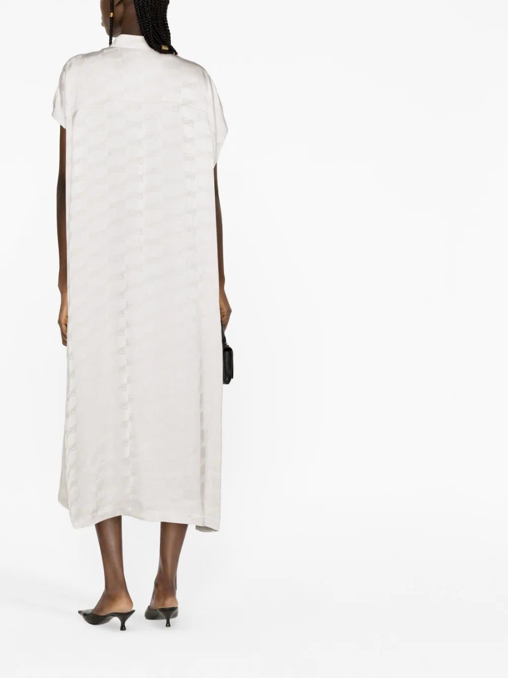 Balenciaga Raw-cut monogram midi dress - Image 4
