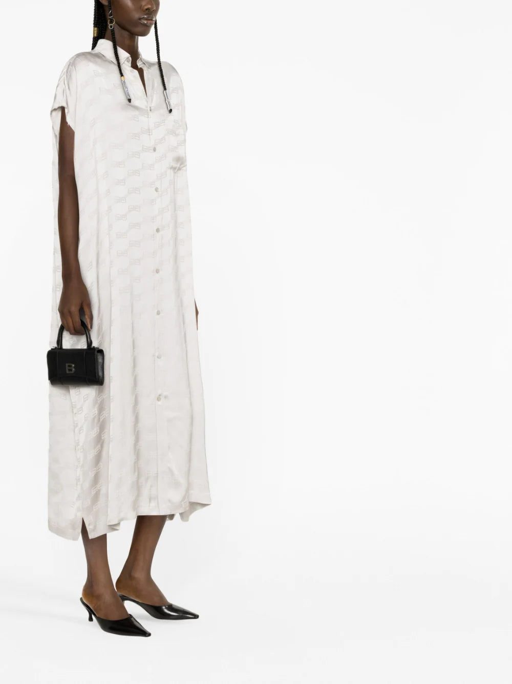 Balenciaga Raw-cut monogram midi dress - Image 3