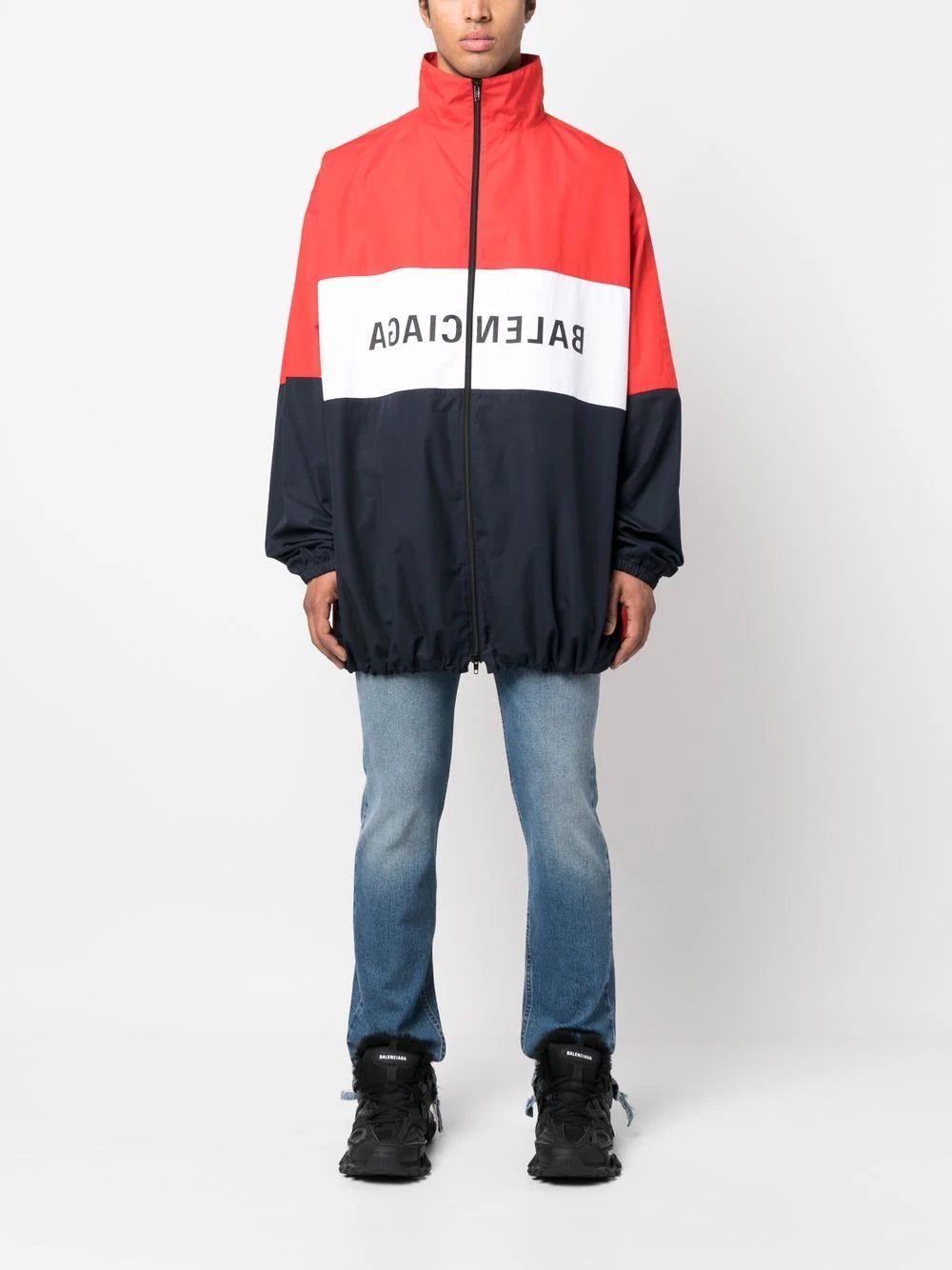 Balenciaga logo-print zip-up jacket - Image 2