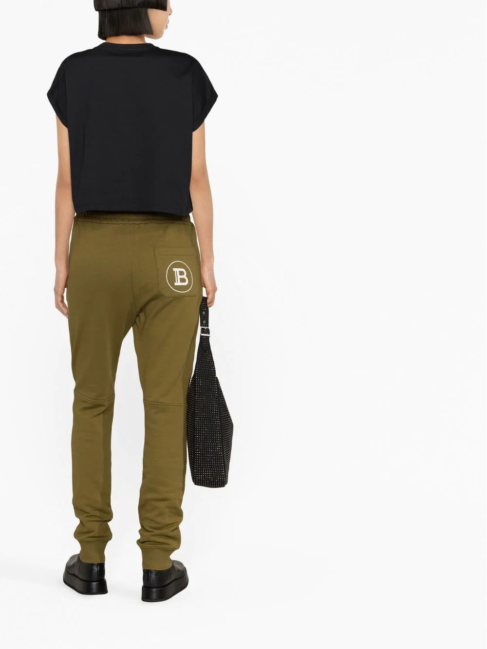 Balmain logo-print cropped T-shirt - Image 4