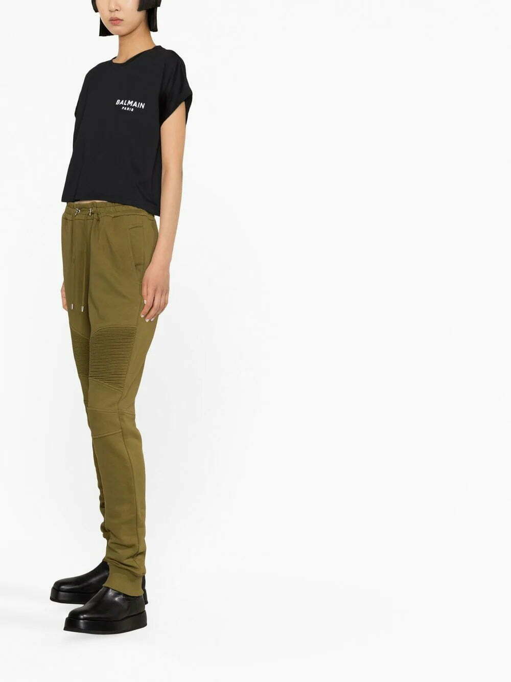 Balmain logo-print cropped T-shirt - Image 3