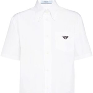 Prada  triangle-logo poplin shirt