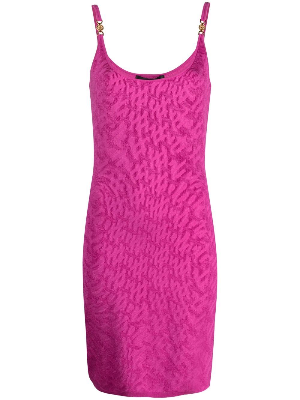 Versace La Greca-pattern knitted dress