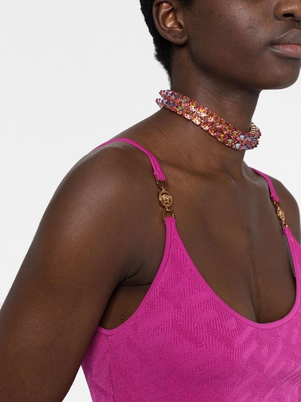 Versace La Greca-pattern knitted dress - Image 3