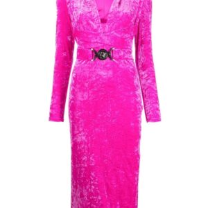 Versace  Medusa Biggie velvet hooded dress