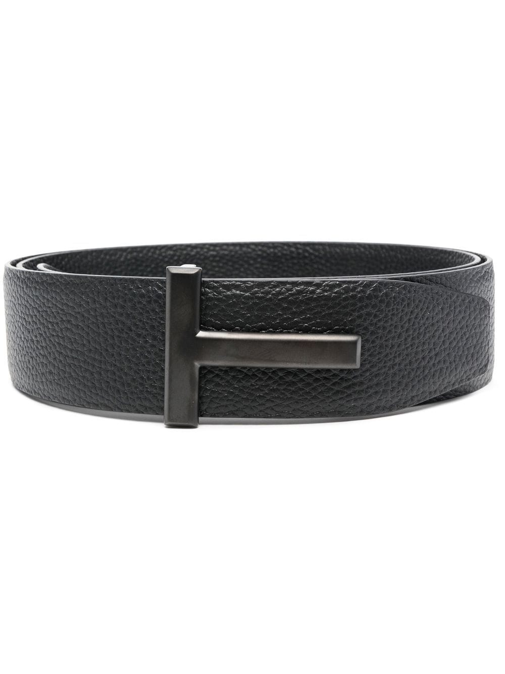 TOM FORD logo-buckle leather belt