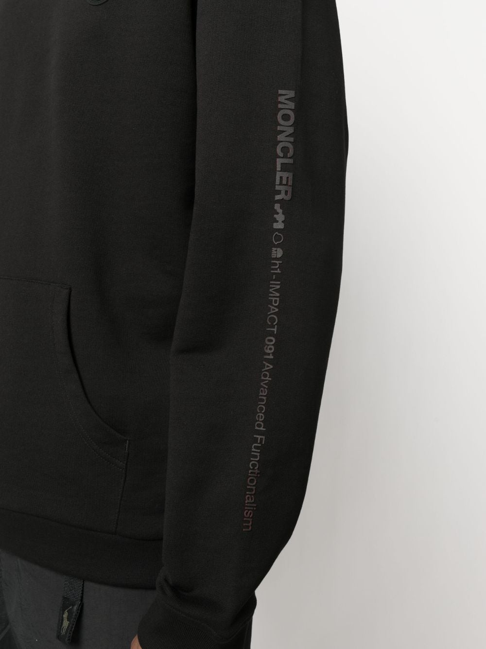 Moncler logo-print sleeve hoodie - Image 4