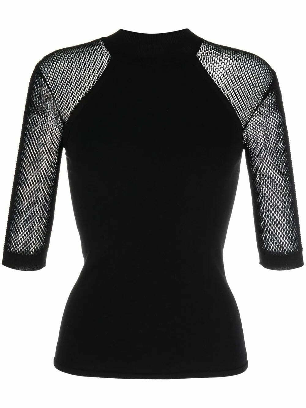 Stella McCartney mesh panelled knitted top