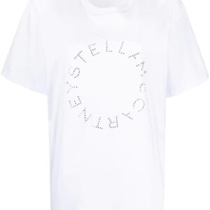 Stella McCartney  rhinestone-logo short-sleeved T-shirt