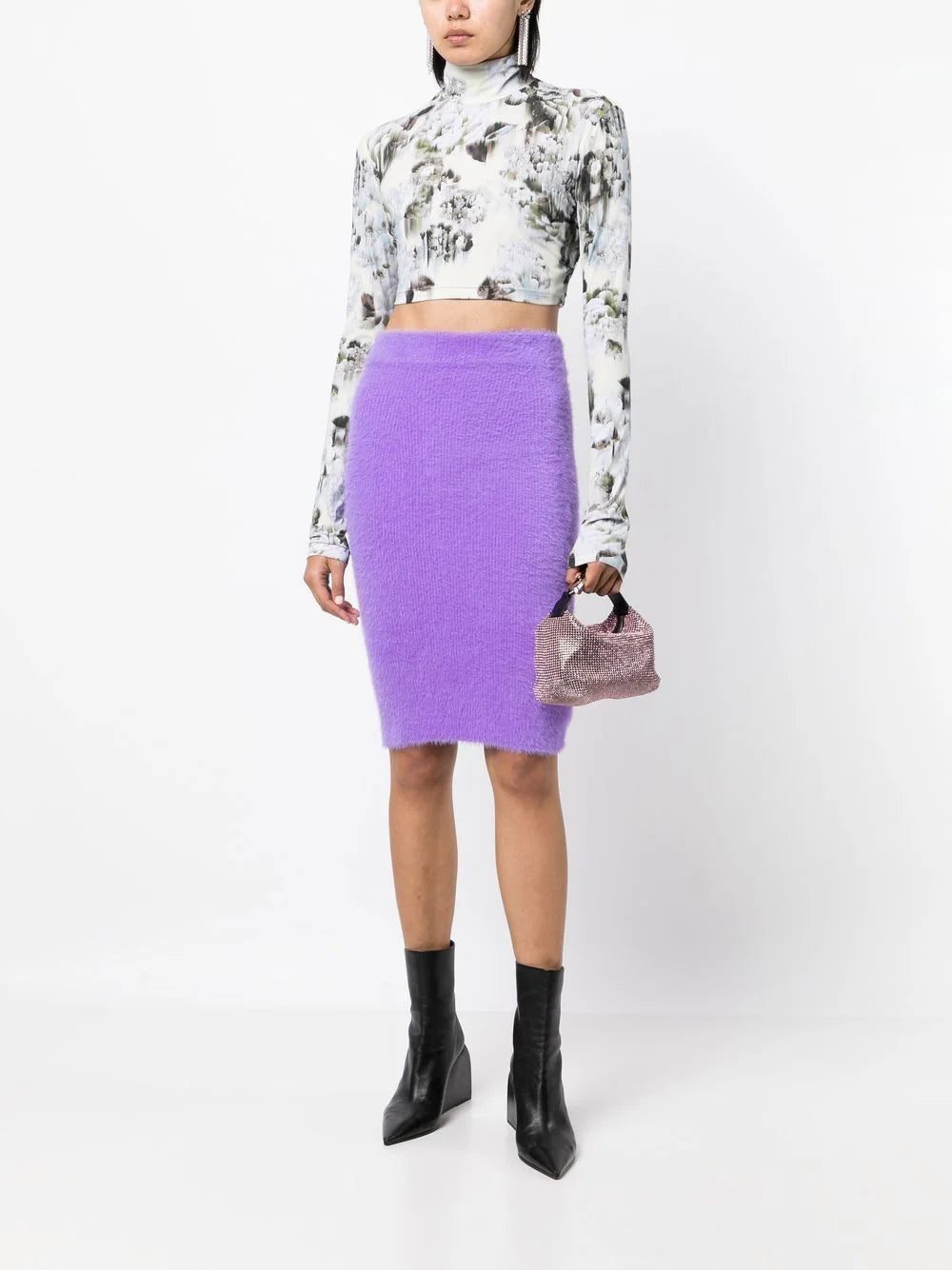 Off-White brushed-effect pencil skirt - Image 2