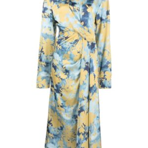 Off-White floral-print wrap shirtdress