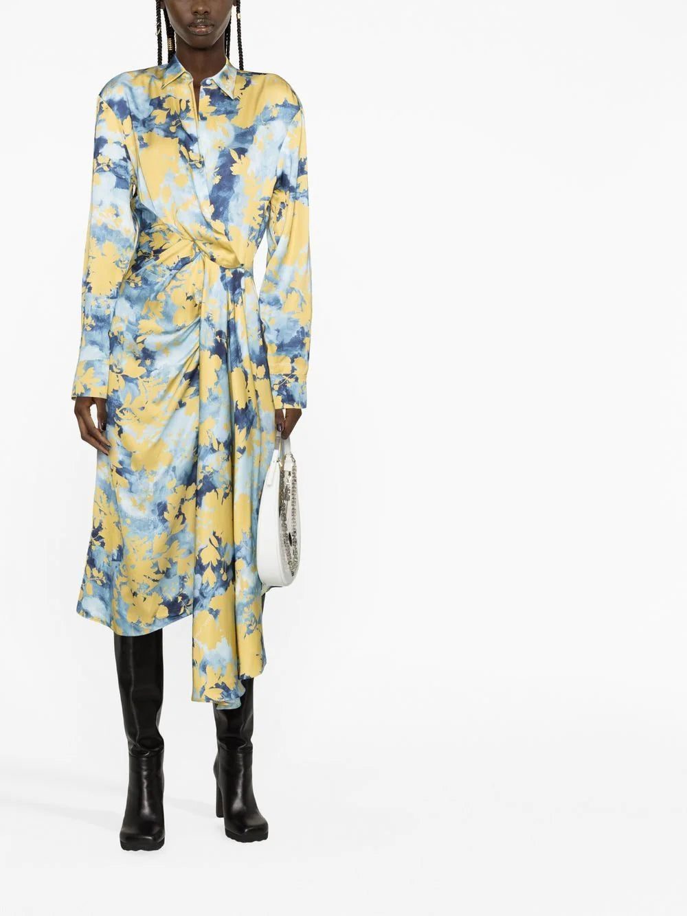 Off-White floral-print wrap shirtdress - Image 2