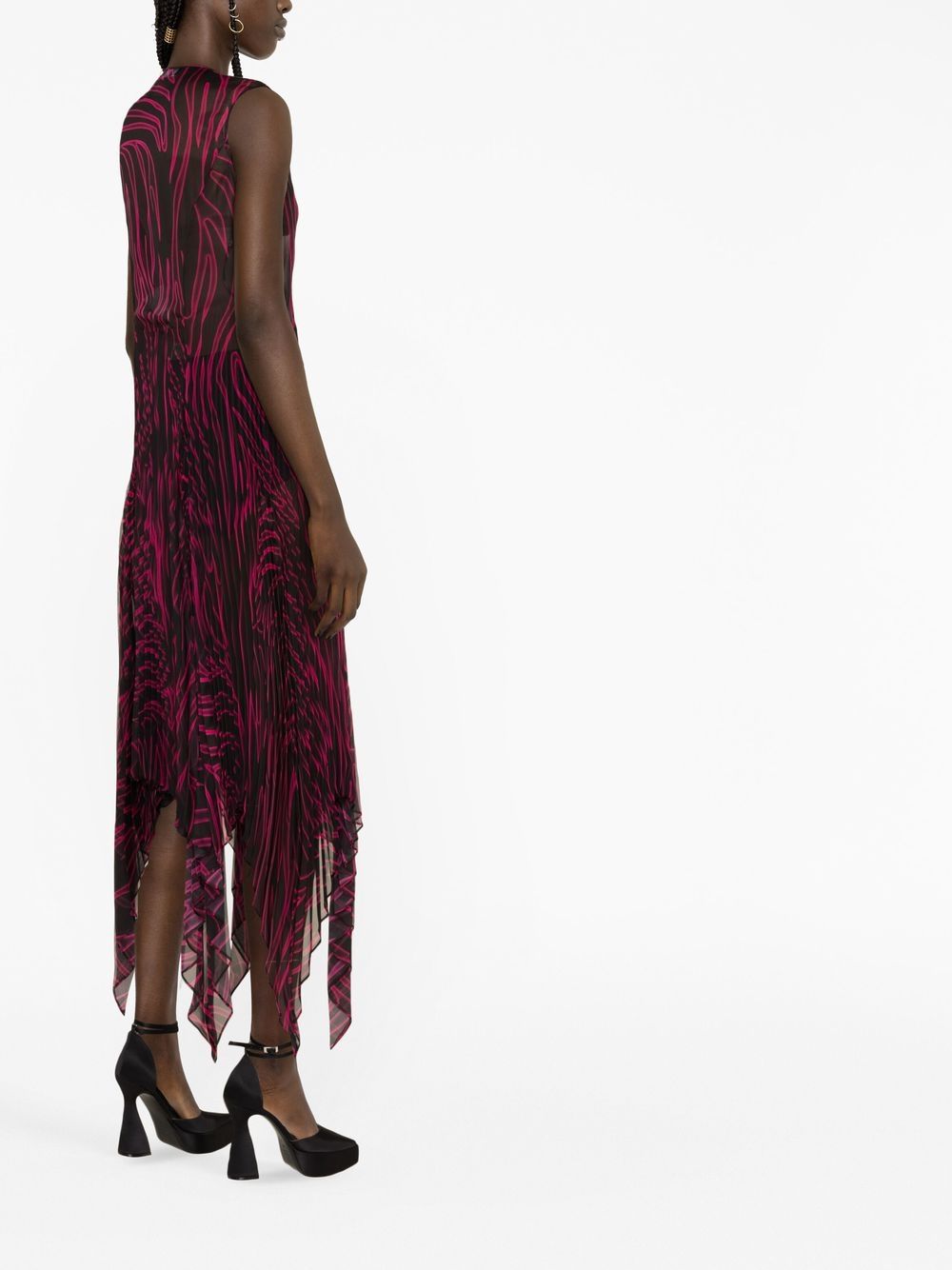 Versace abstract-print plissé dress - Image 3