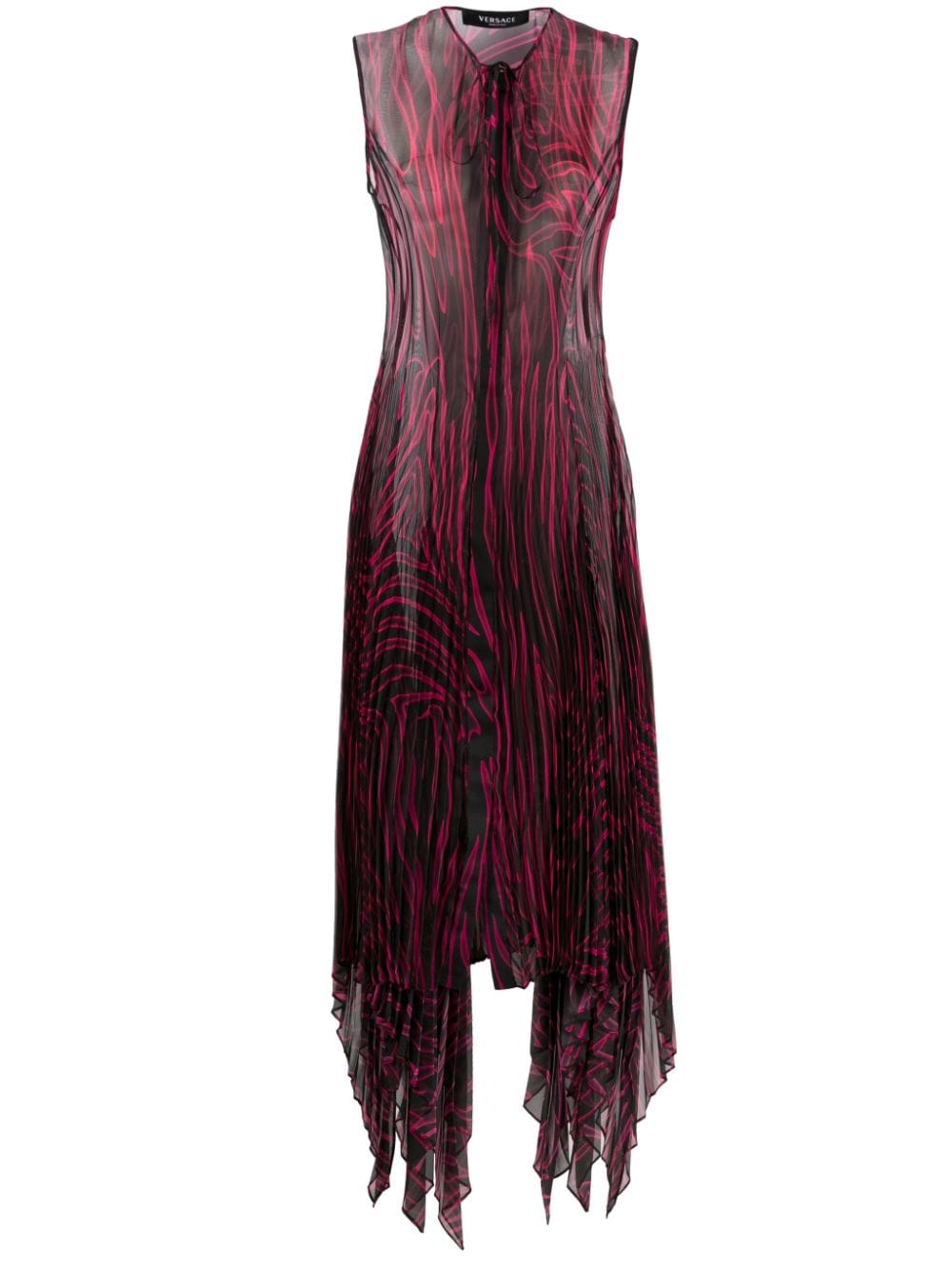 Versace abstract-print plissé dress - Image 2