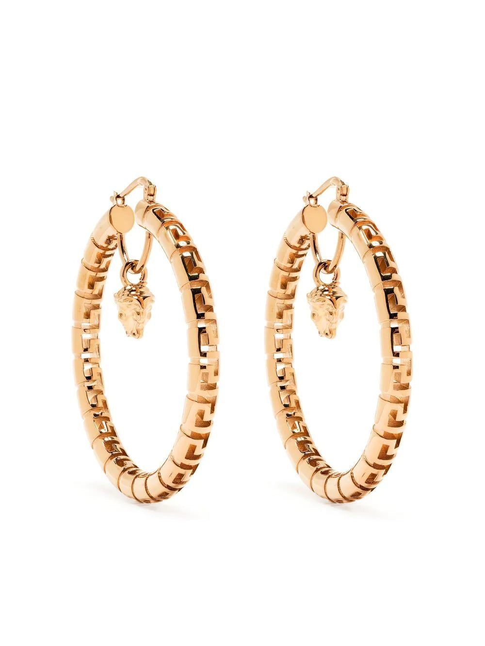 Versace embossed Greca Medusa hoop earrings