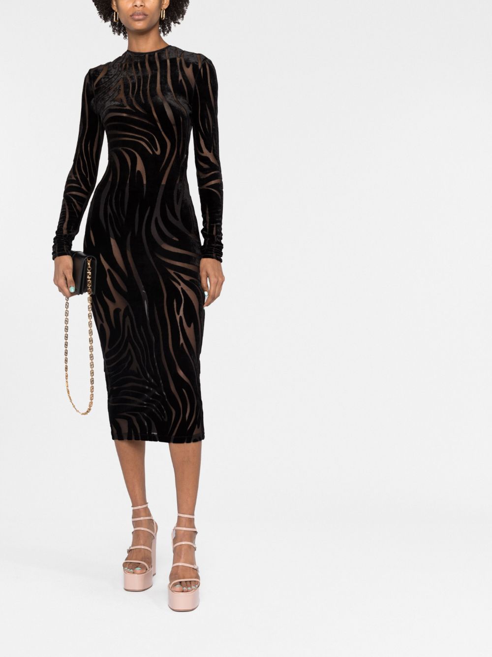 Versace zebra-pattern midi dress - Image 7