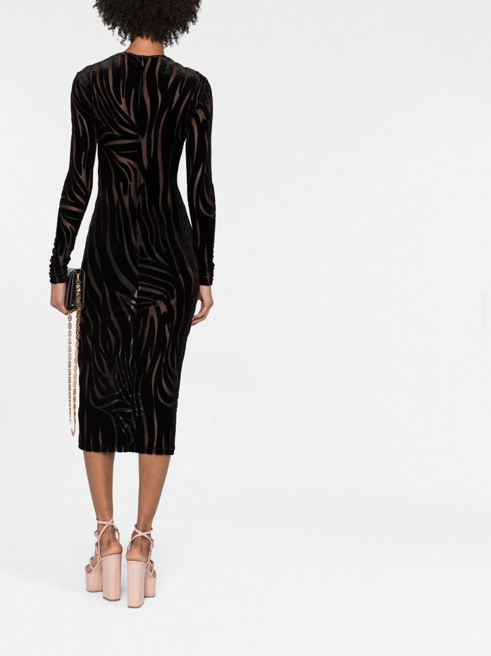 Versace zebra-pattern midi dress - Image 5