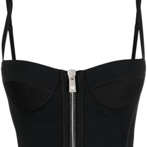 Versace zip-up bustier top