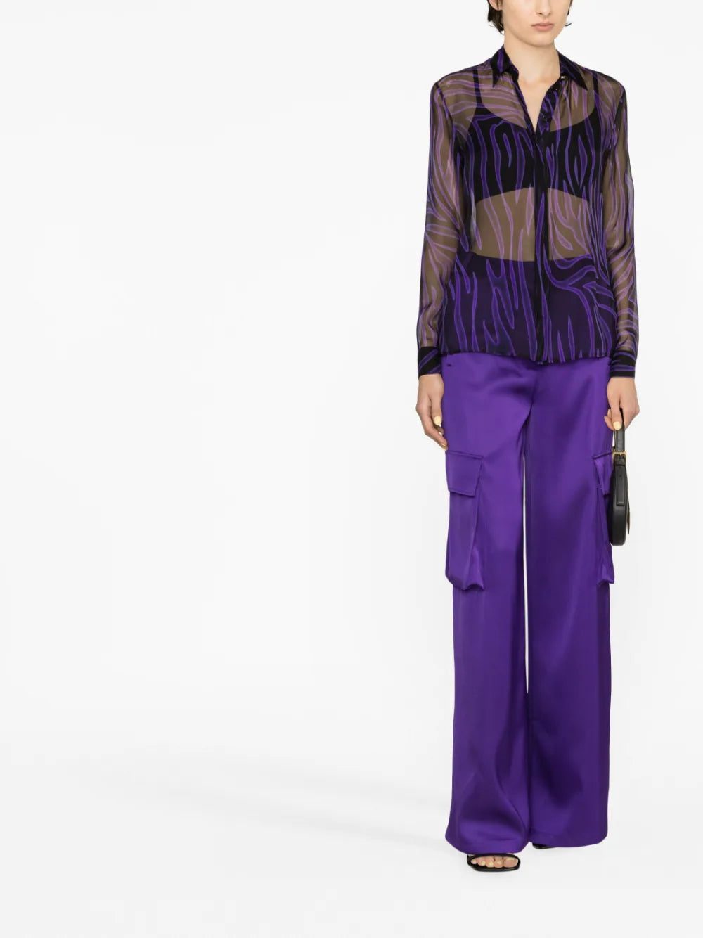 Versace striped silk blouse - Image 2