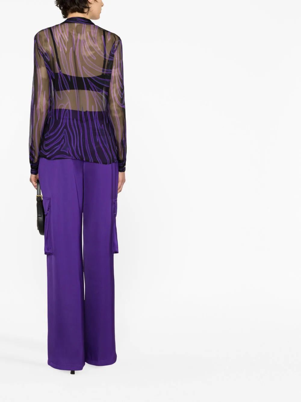 Versace striped silk blouse - Image 4