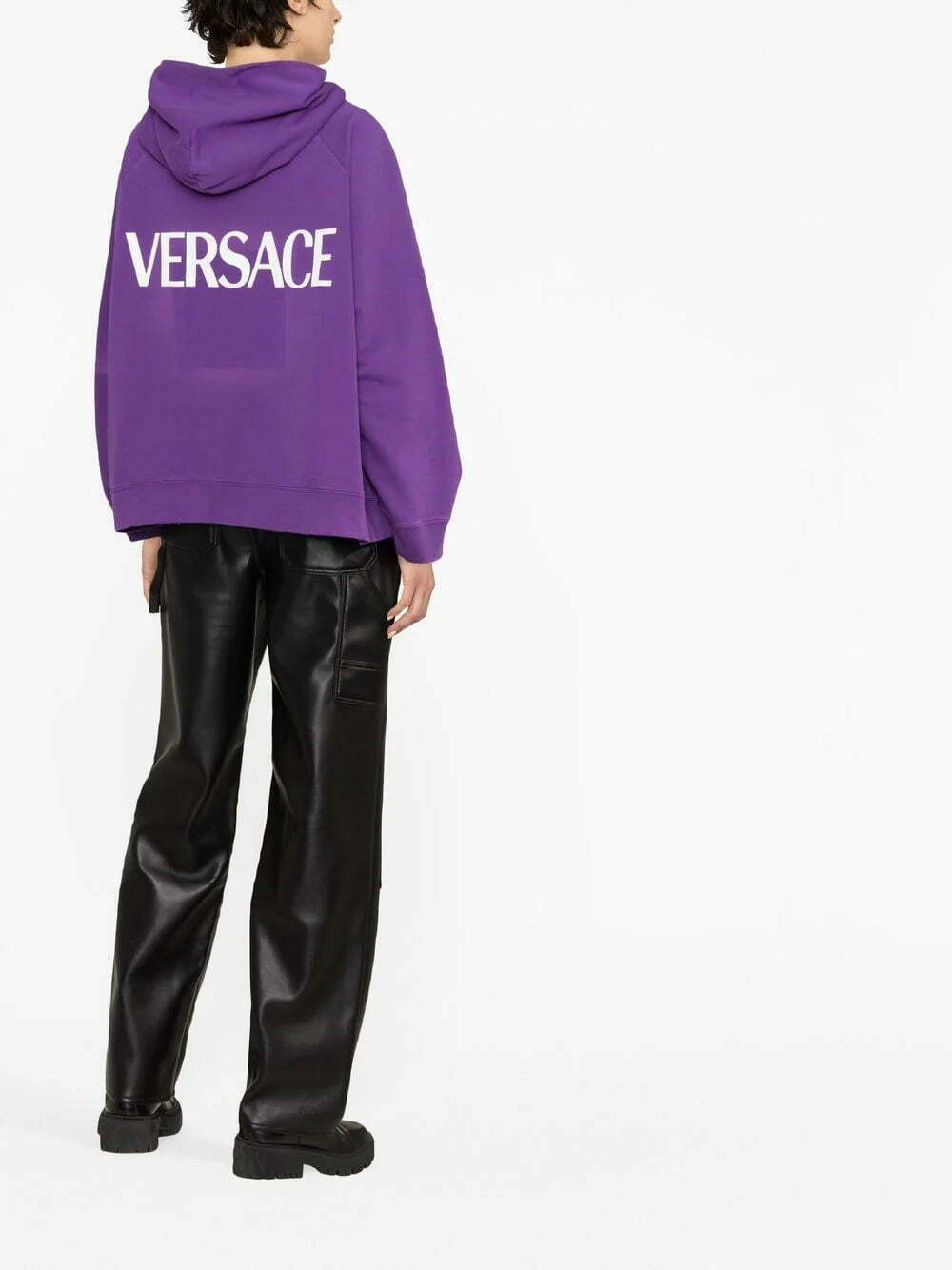 Versace graphic-print cotton hoodie - Image 4