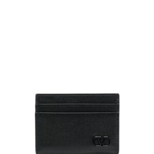 Valentino Garavani logo-plaque leather cardholder