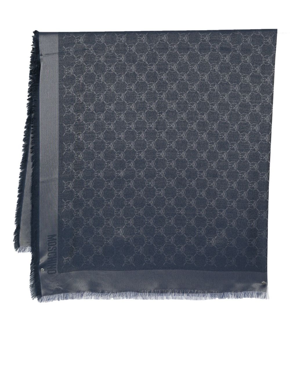 Moschino logo-print square scarf