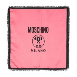 Moschino  logo-print fringed silk foulard
