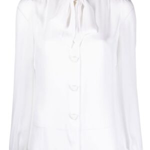 Moschino pussy-bow collar silk blouse