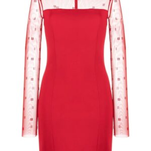 Givenchy  4G-print tulle-panelled minidress