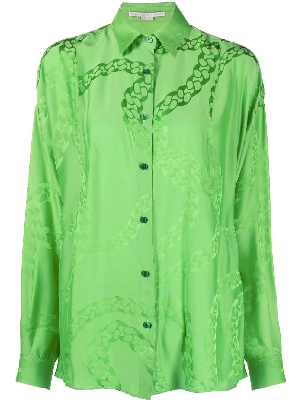 Stella McCartney chain-link print long-sleeve shirt