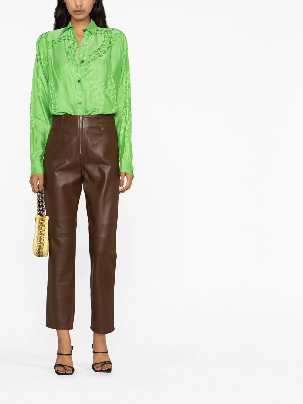 Stella McCartney chain-link print long-sleeve shirt - Image 4