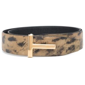 Louis Vuitton leopard-print leather belt