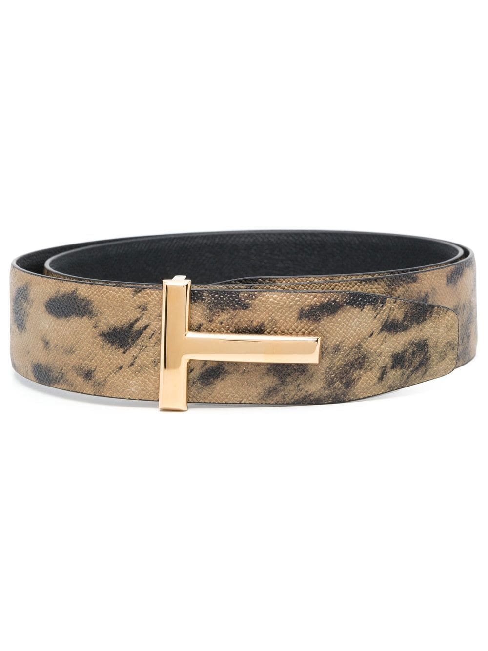 Louis Vuitton leopard-print leather belt