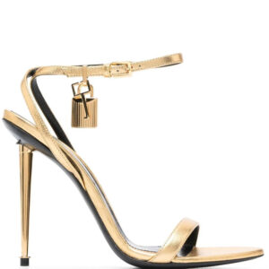 TOM FORD Padlock 115mm metallic sandals