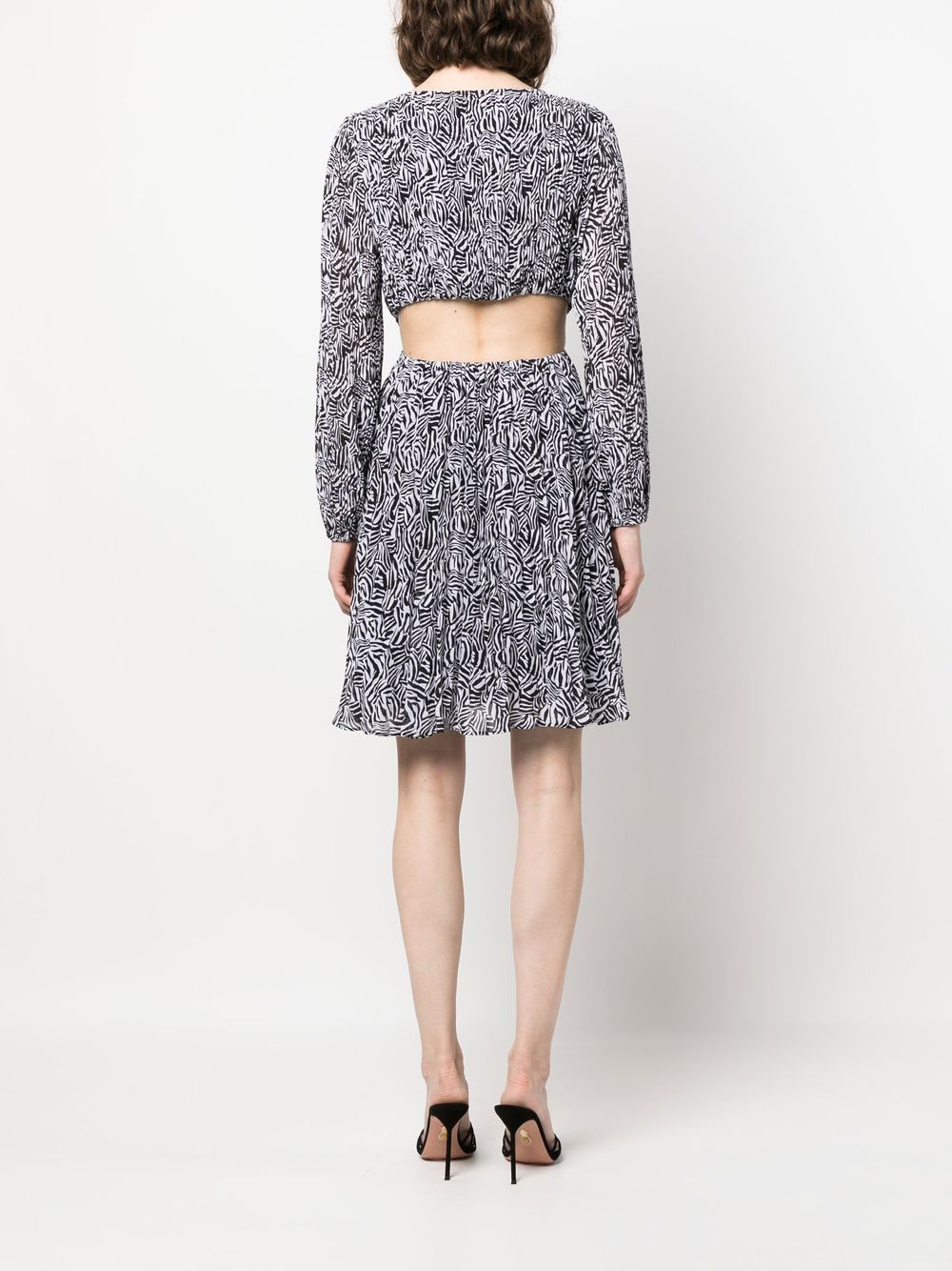 Michael Kors pleated zebra-print mini dress - Image 4