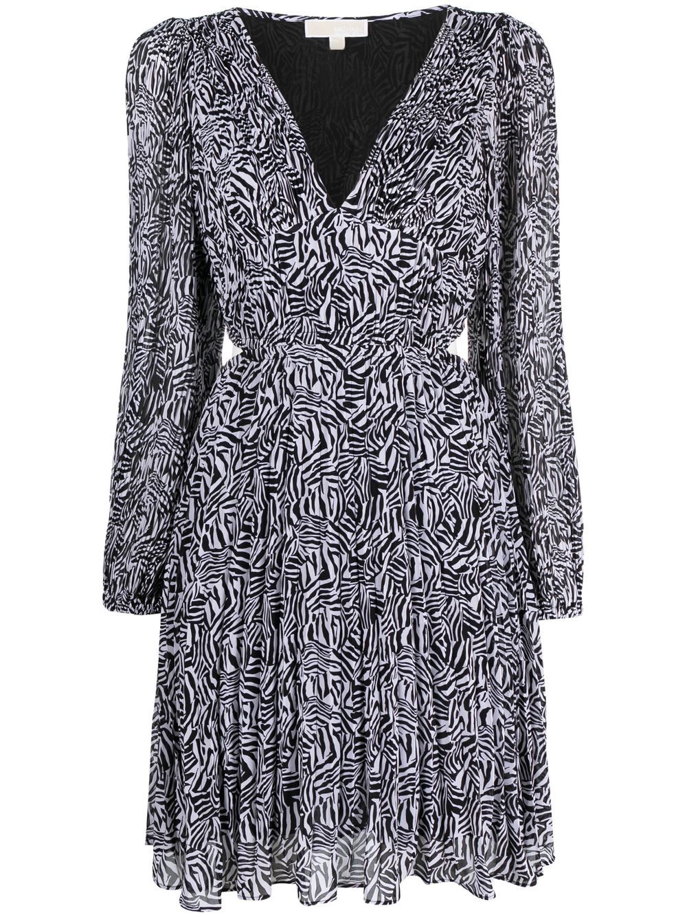 Michael Kors pleated zebra-print mini dress - Image 2