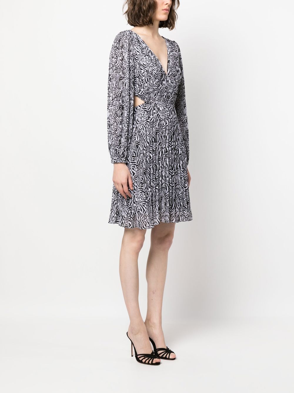 Michael Kors pleated zebra-print mini dress - Image 3