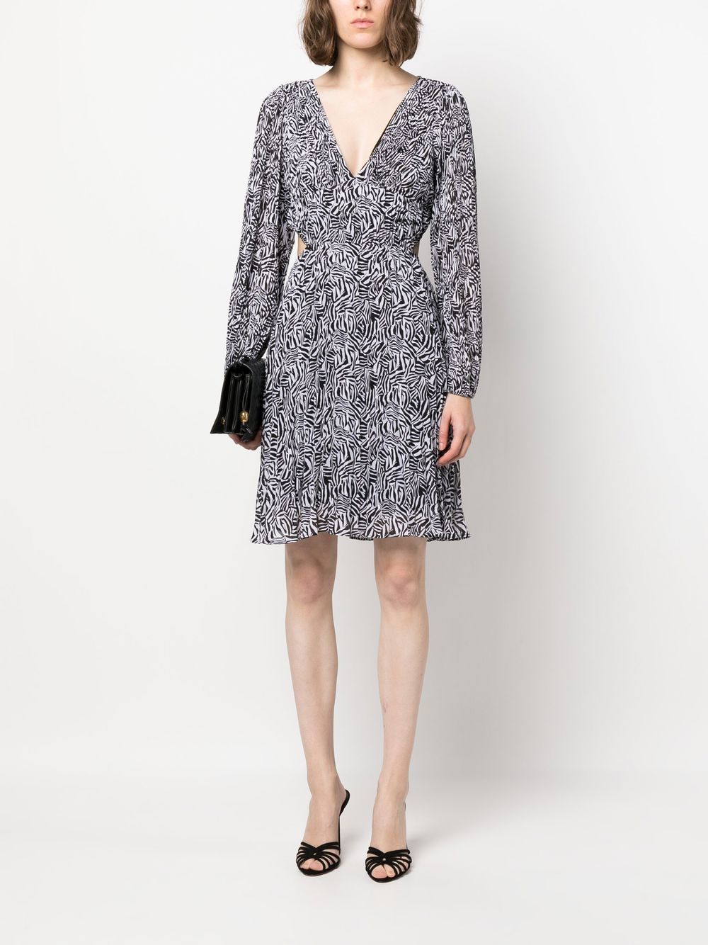 Michael Kors pleated zebra-print mini dress