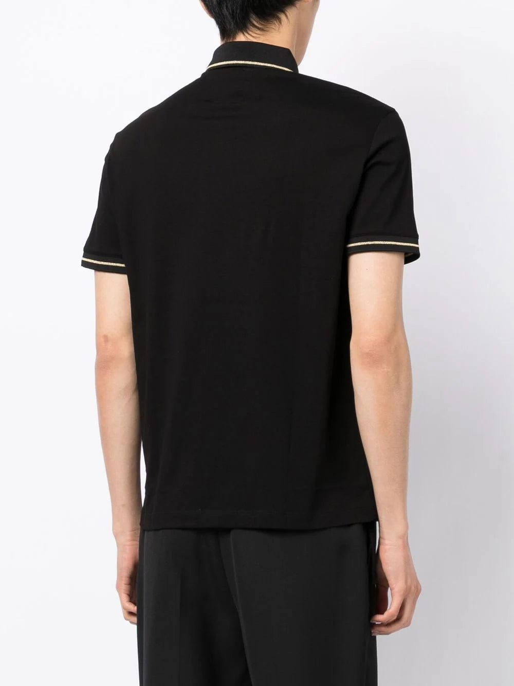 Armani Exchange logo-patch polo shirt - Image 4