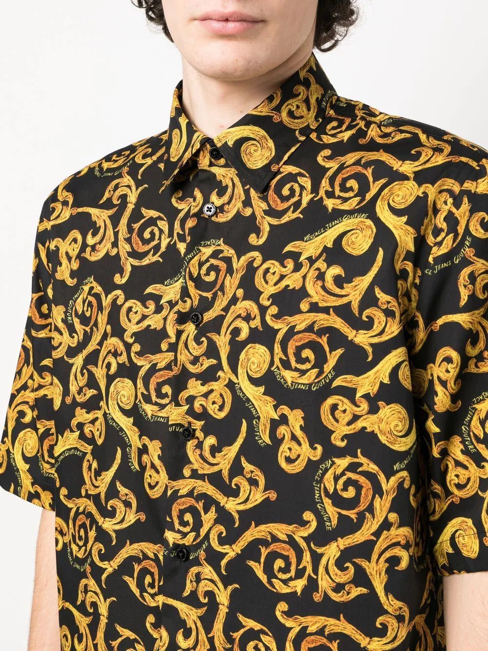 Versace Jeans Couture baroque-pattern cotton shirt - Image 4