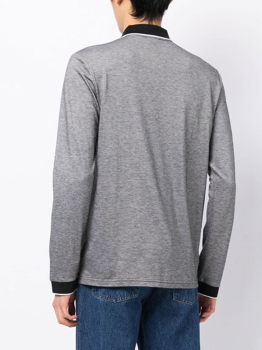 BOSS logo-patch long-sleeved polo shirt - Image 3