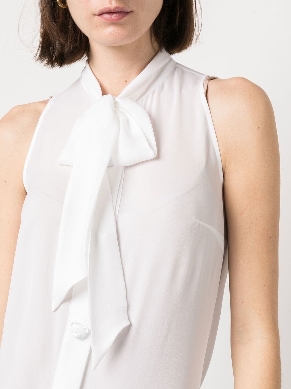 Moschino pussbow-collar sleeveless blouse - Image 5